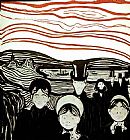 Edvard Munch Anxiety painting